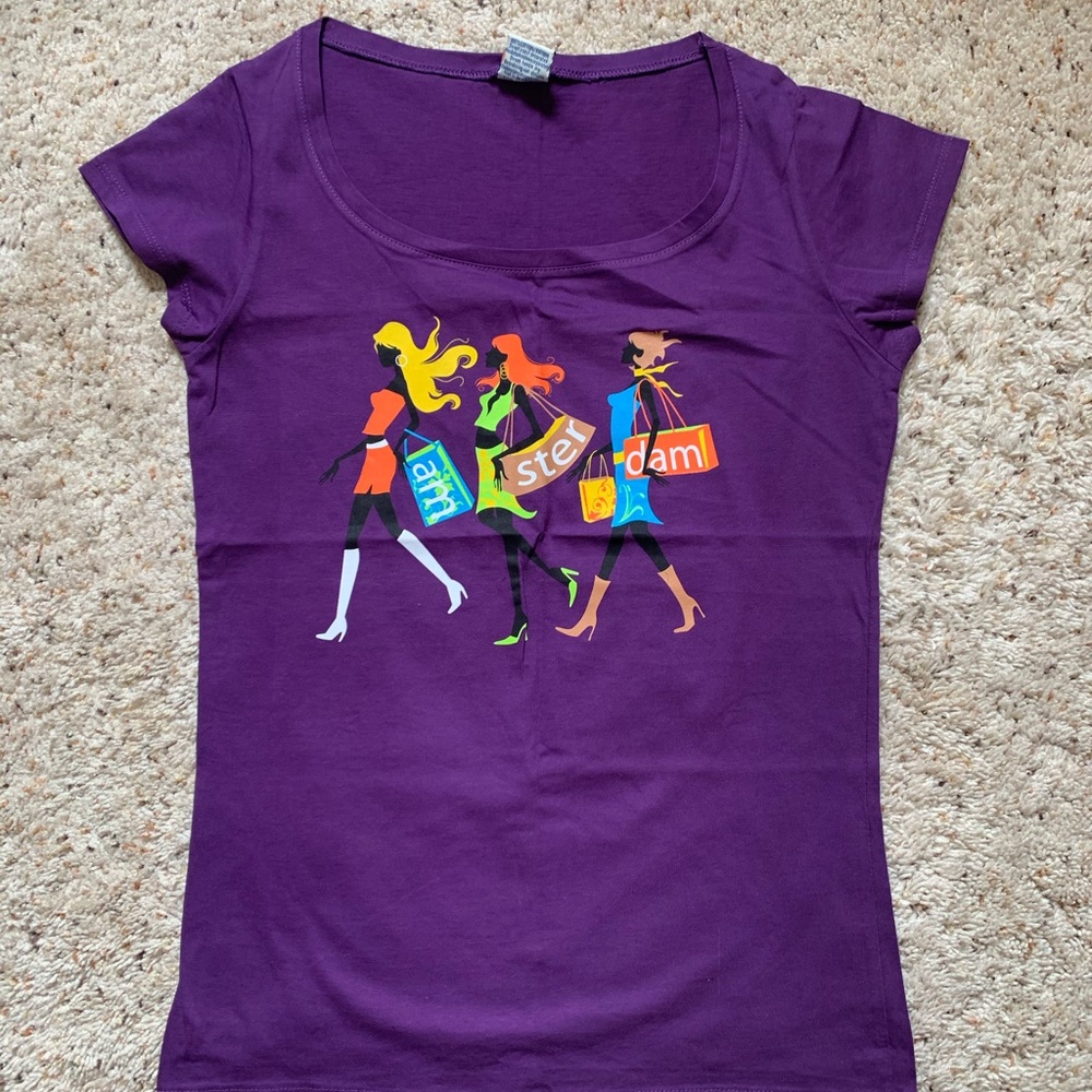 Amsterdam Purple Women’s T-Shirt Fashion Print